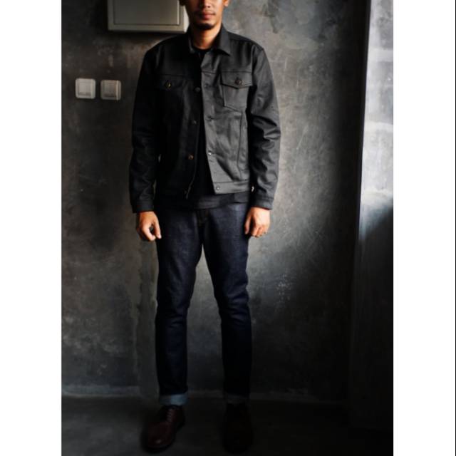 jaket denim black