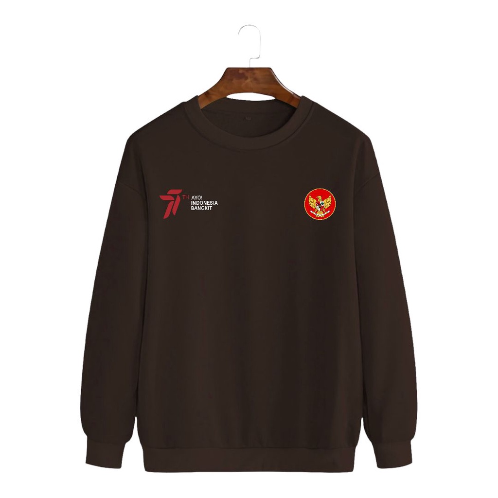 Noveli wear - Sweater basic crewneck distro seragam merah putih hari KEMERDEKAAN 17 AGUSTUS HUT RI se INDONESIA