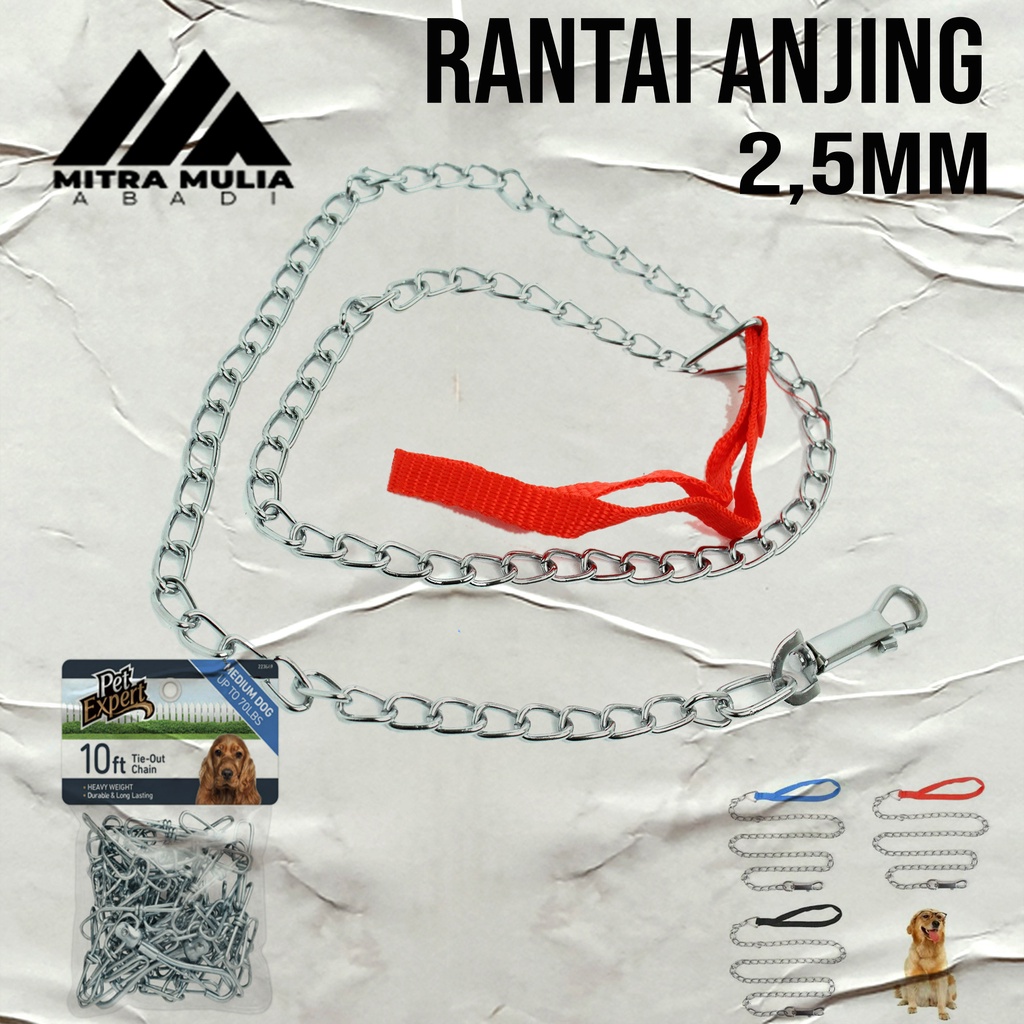 RANTAI ANJING / RANTAI HEWAN STAINLESS 2,5 MM x 1,5 METER