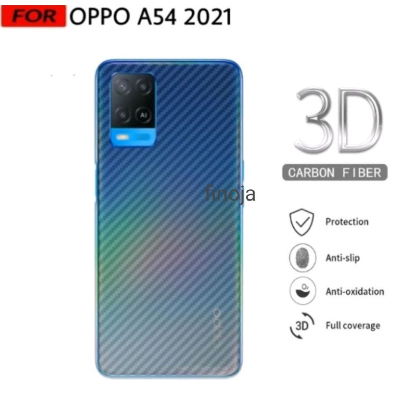 Skin Garskin  Carbon Oppo A54 Anti jamur belakang transparan