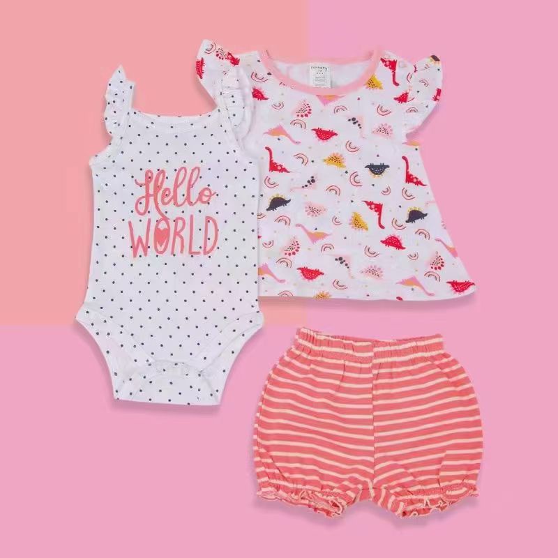 BABY K2 - Bodyset Baby 3 Pcs Motif Hello world