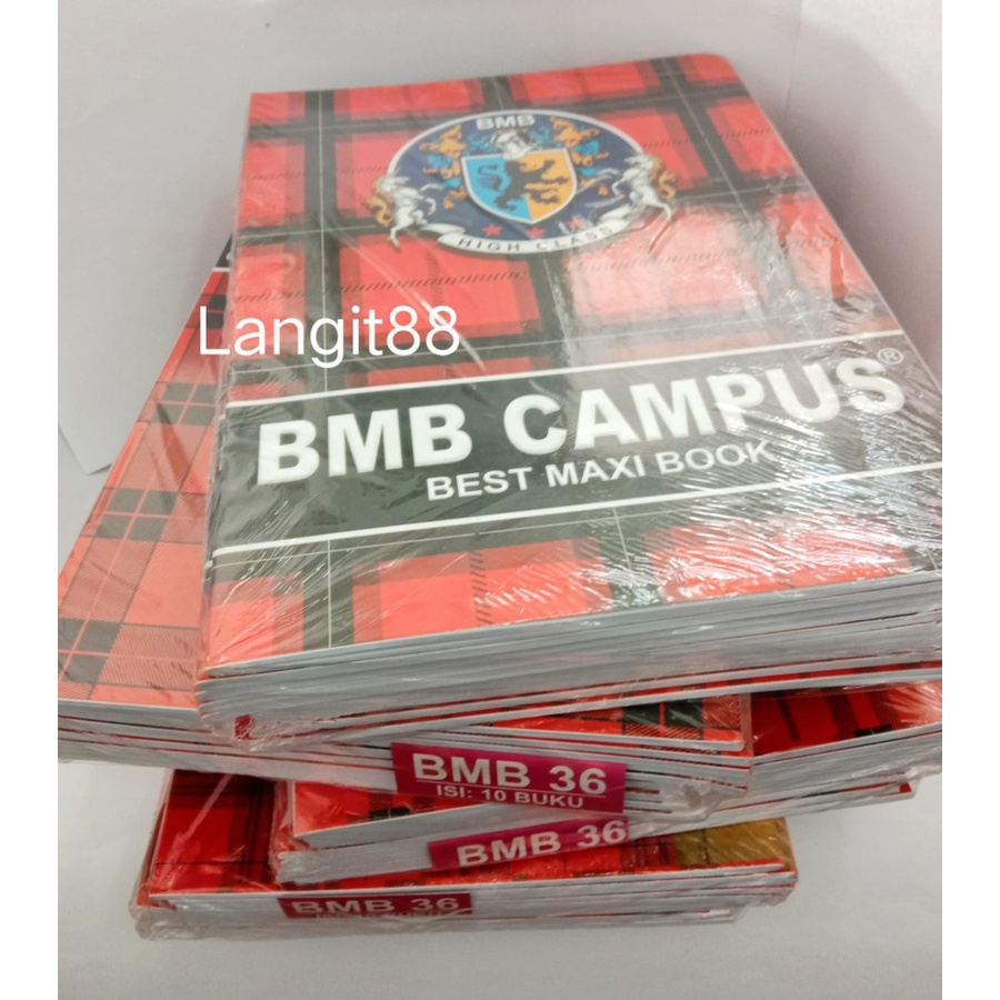 

Buku tulis BMB Campus 36 lembar / MAXI AA 50 lembar 1Pack/10buku Best Maxi Book