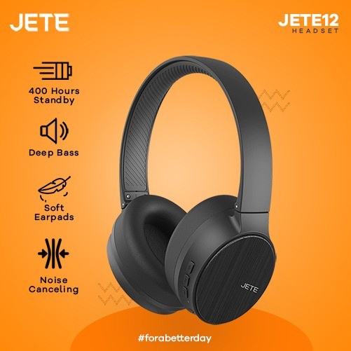 Headset | Headphone Bluetooth Wireless JETE 12 Noise Cancelling - Garansi Resmi 2 Tahun