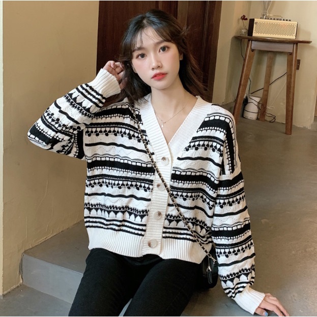 rajut SWEATER / cardigan rajut lengan panjang fashion korea style wanita 7927# IMPORT