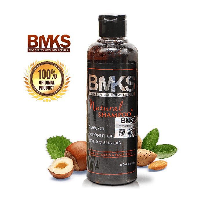 MARKETBIX BMKS Natural Shampoo dan Conditioner Penumbuh &amp; Penghitam Rambut 250 ml