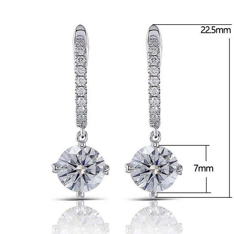 Fancyqube Anting Juntai Cubic Zirconia Model Simple Untuk Wanita