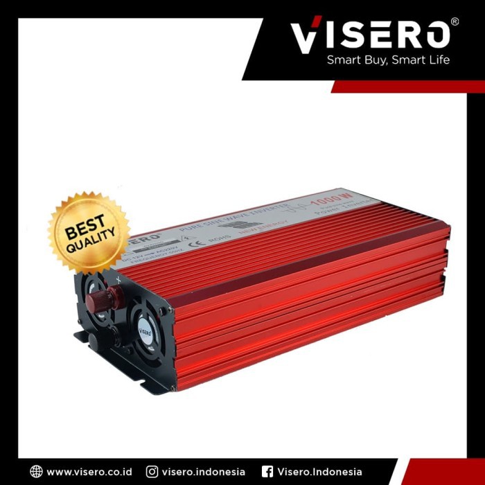 Power Inverter 12V 1000W Pure Sine Wave Visero (VIO-1000W PSW)