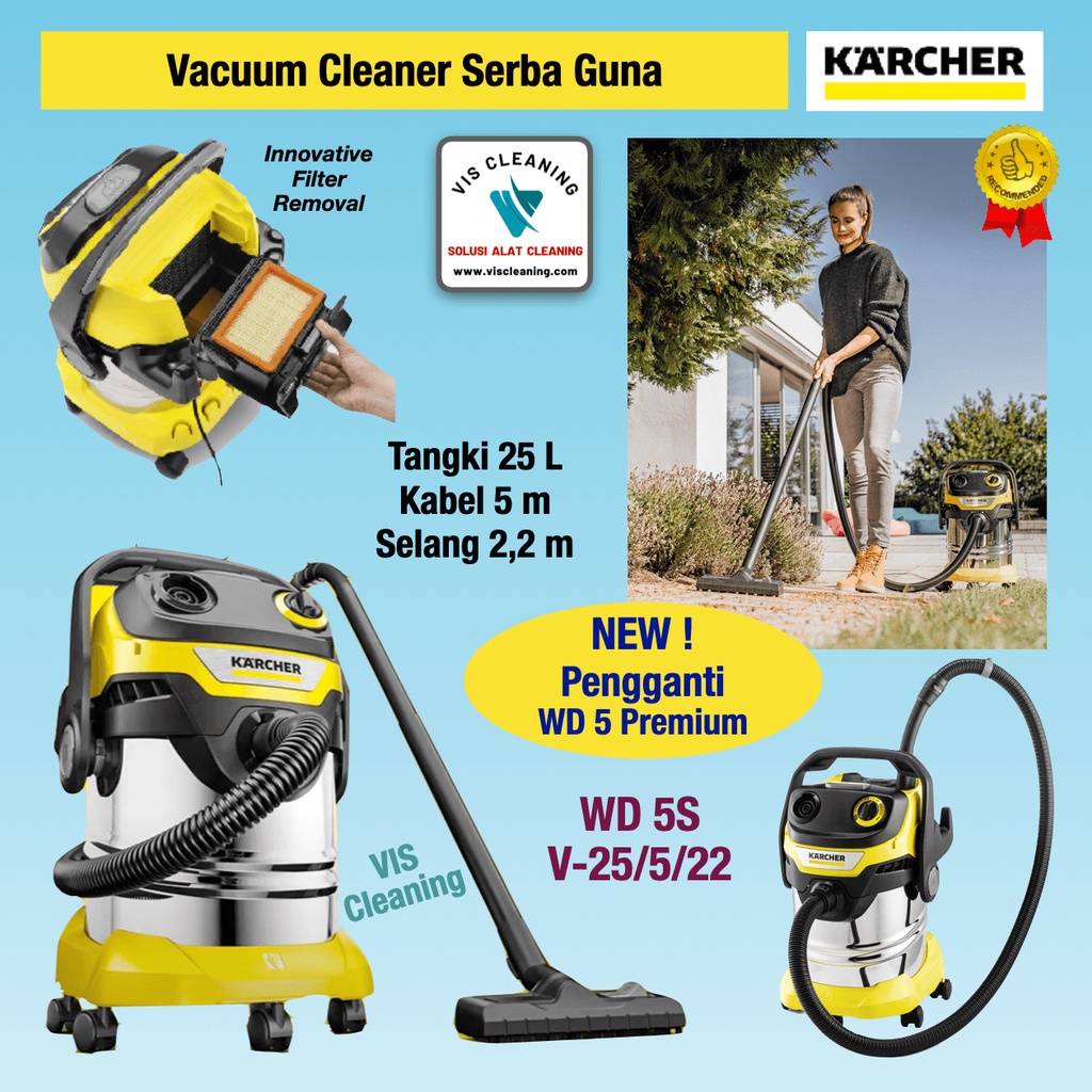 Vacuum Cleaner Karcher WD 5s V-25/5/22 (Wet &amp; Dry 25 Liter)