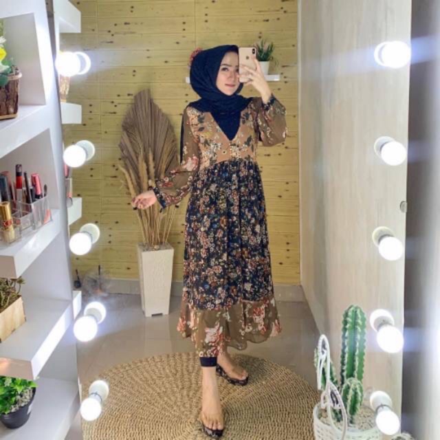 Dress Zara Premium Import BKK Bangkok / Dress Zara Floral Nagita / Dress Outer import bangkok