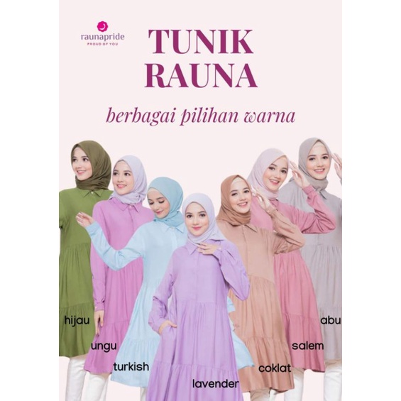 Rauna Tunik Rayon TC 15, 16, 17, 18, 19, 20, 21