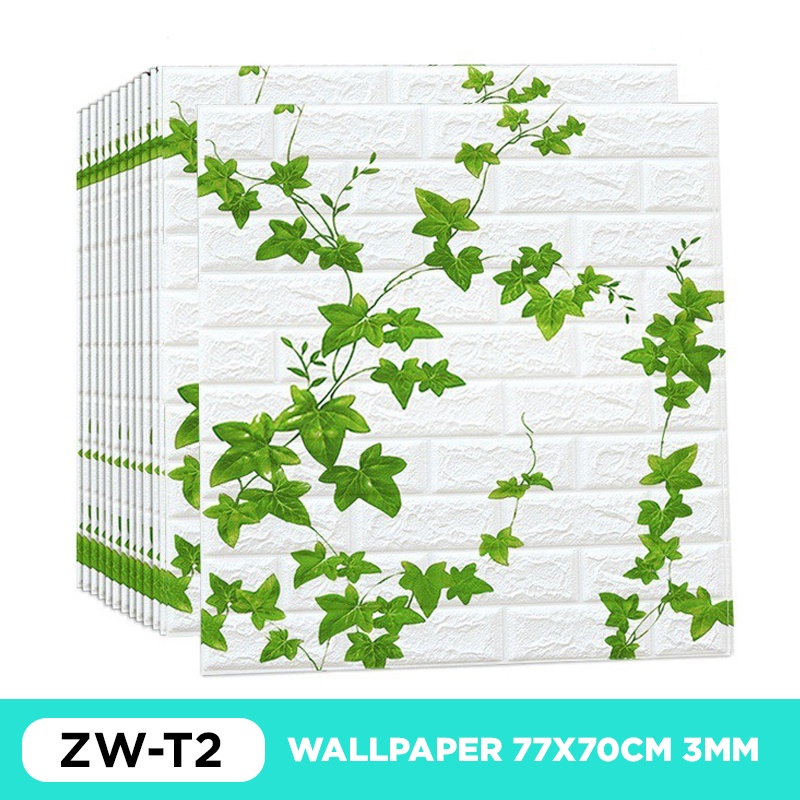 Wallpaper Dingding 3D Foam Motif Batu Bata 70 x 77 CM Dekorasi Dinding Kamar  Murah-BATA ZW-T2
