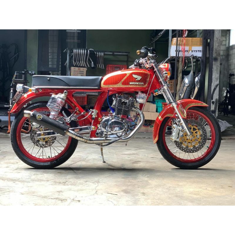 Knalpot Pekajaman Muffler CB TIGER GL100 MP Tiger Revo  Silincer Carbon Original Racing Jogja CMG Ha