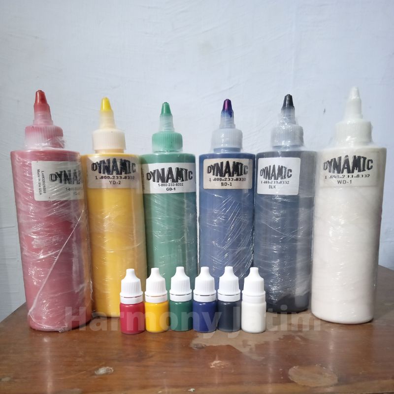 6 warna tinta tato permanen/tinta dynamic 1set