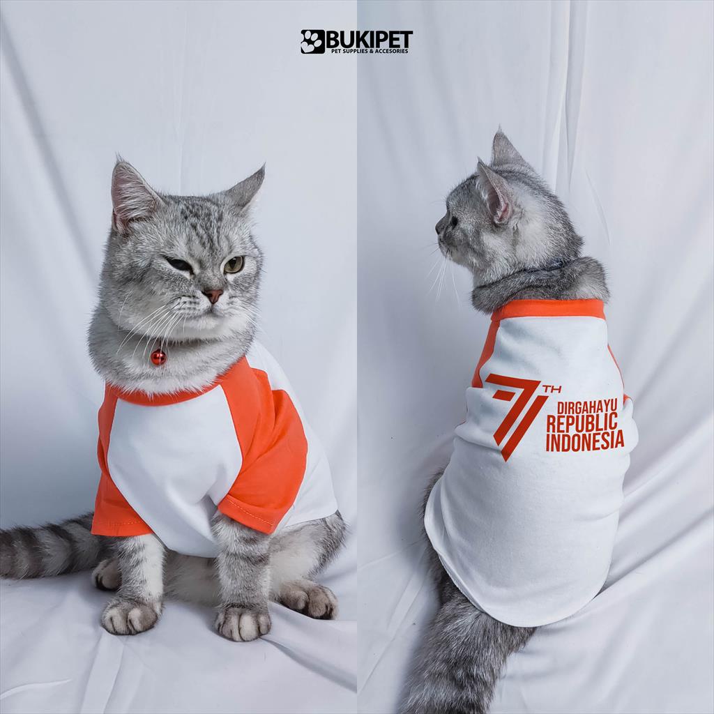 baju kucing anjing kelinci monyet aksesoris hewan kecil - BASIC TEE SPECIAL DIRGAHAYU