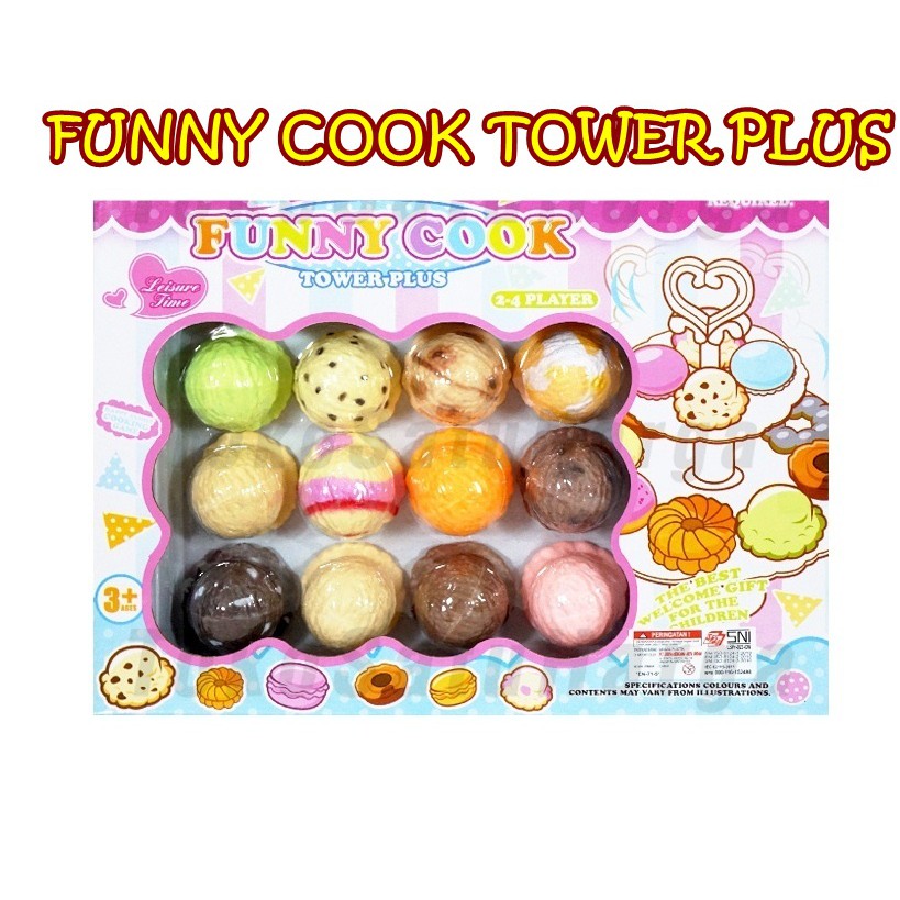 Mainan Susun  ICe cream FUNNY COOK TOWER PLUS