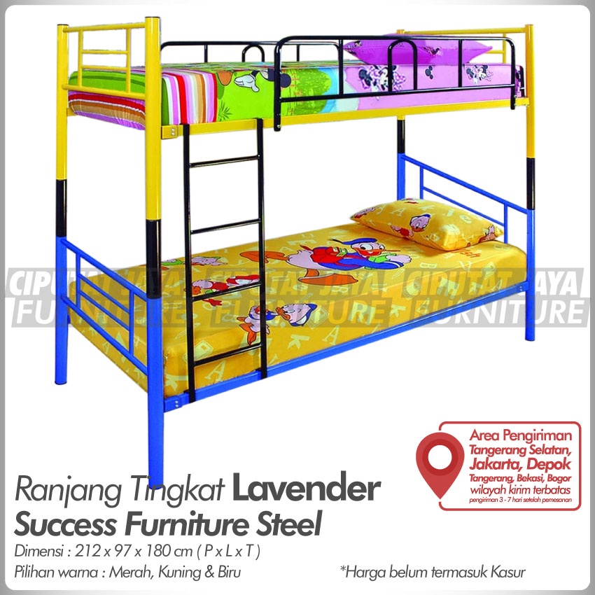 Ranjang Besi Success Lavender - Ranjang Tingkat Lavender
