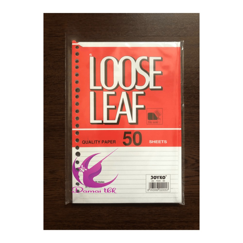 

Loose Leaf Isi Kertas File Binder Joyko A5-7020 50 Lembar GARIS