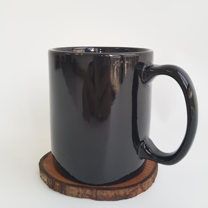 Gelas Mug Cangkir Keramik 11oz 300ml Hitam Polos Shopee Indonesia 7604