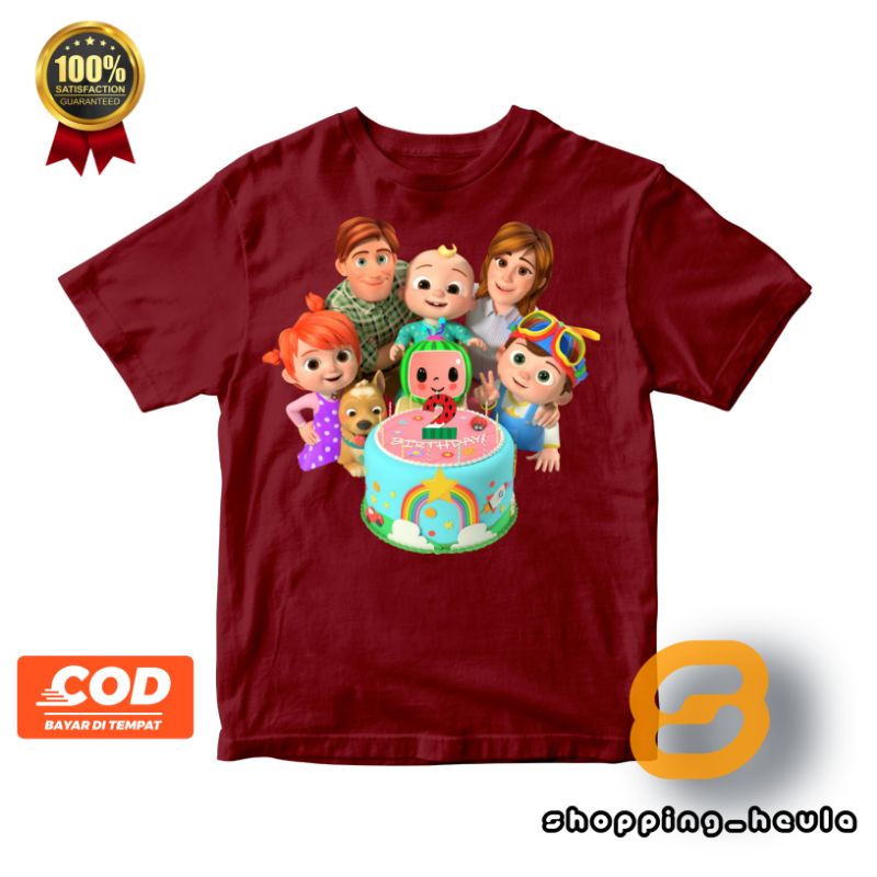 Baju anak cocomelon kaos anak cocomelon family bahan premium (Gratis cetak nama)