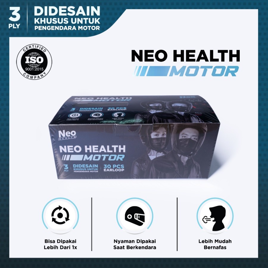 Neo Health Motor Neo Earloop 3 Ply 1 Box isi 30pcs