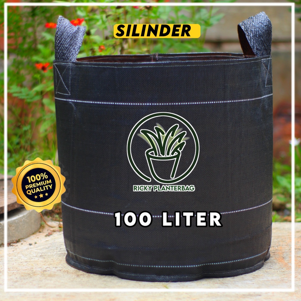 PLANTER BAG 100 LITER HITAM TEBAL BULAT POT TANAMAN MURAH