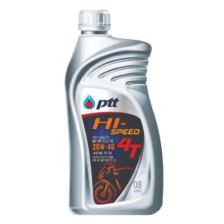 PTT Lubricant HI-Speed 4T 20W-40 Oli Motor [0.8L]