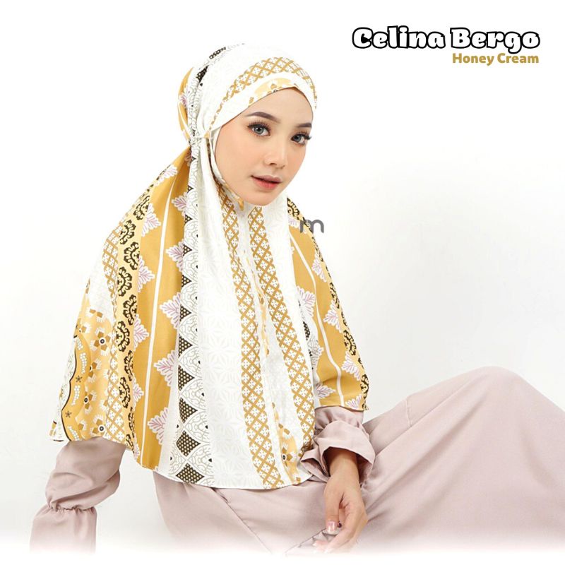 Celina bergo motif/ bergo instant/ hijab instant motif/ kerudung motif/ hijab motif premium