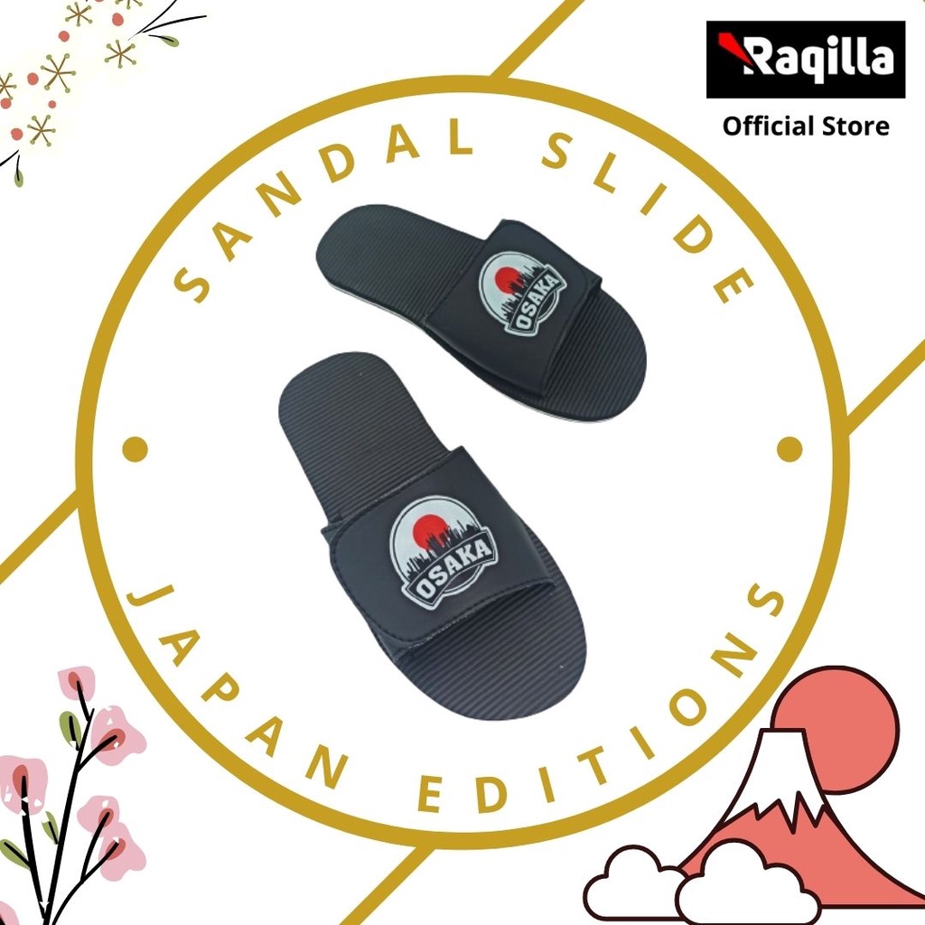 Sandal Slide Pria Sandal Tulisan Japan Editions Tokyo Osaka sendal distro jepang