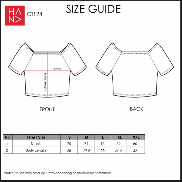 HanaFashion JKT - Kirei Sabrina Crop Top T-Shirt Kaos Pendek Wanita Murah - CT124