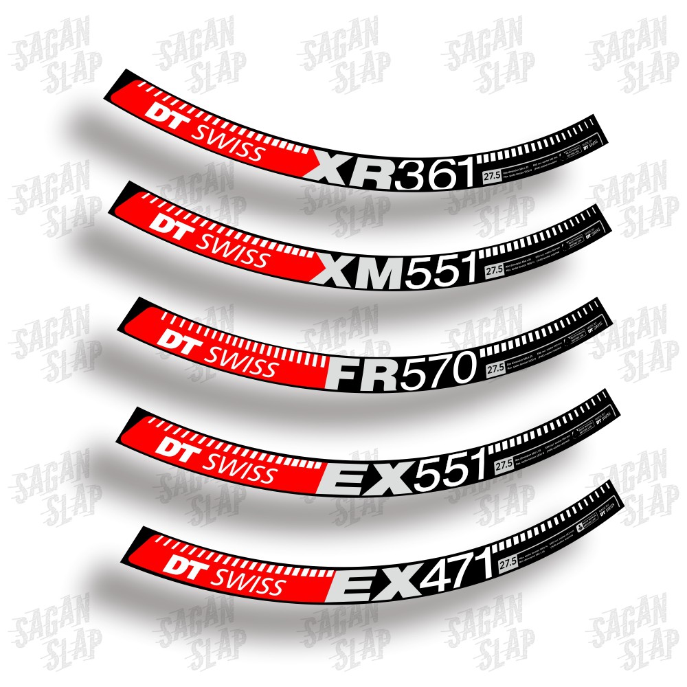 Decal Rim DT Swiss XR361 EX471 FR570 XM551 EX551 Stiker velg Sepeda MTB