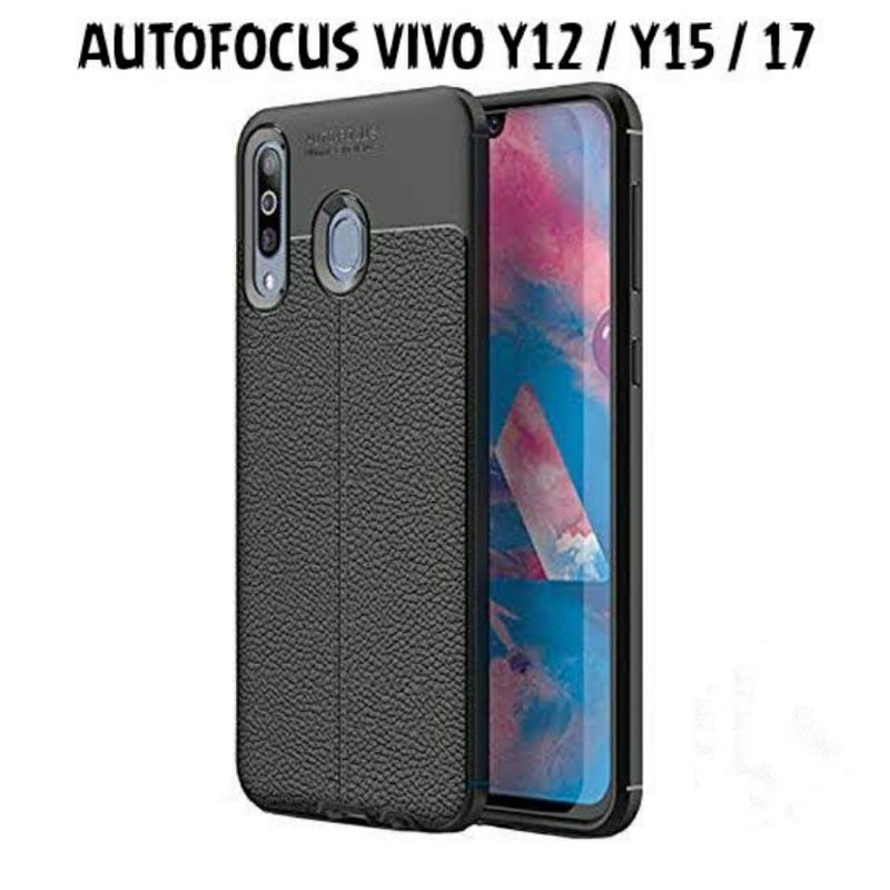 Case Autofocus Autofokus Softcase Case Leather Kondom Silikon Casing Vivo Y15 Y 15 Black Case Hitam