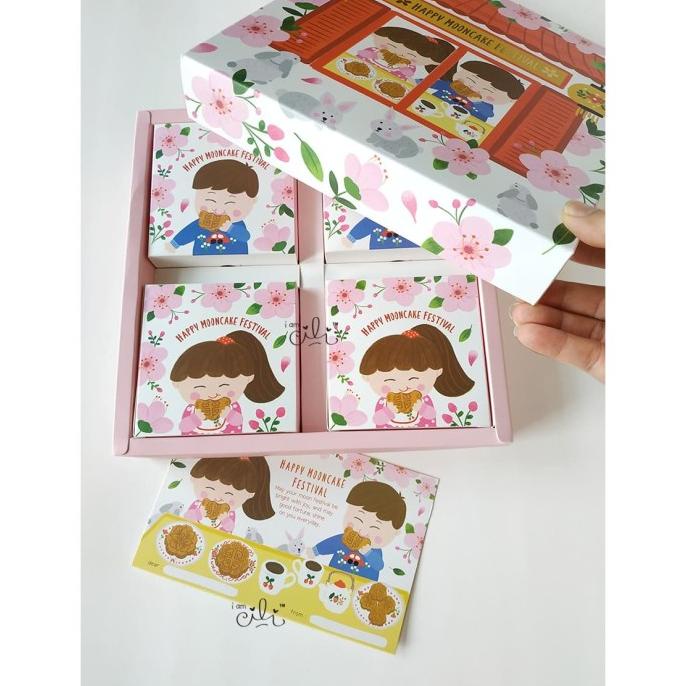 

[COD] (CICIKOKO MOONCAKE ISI 4) box untuk mooncake mid autumn [10 set] [COD]