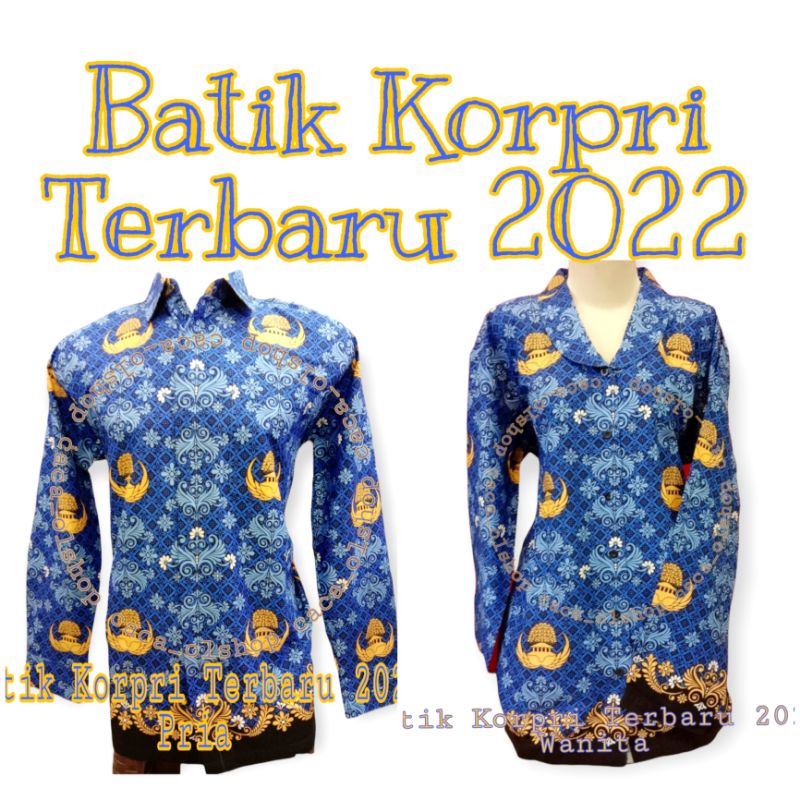 Baju Batik Korpri Kopri PNS Pria Wanita Terbaru 2022