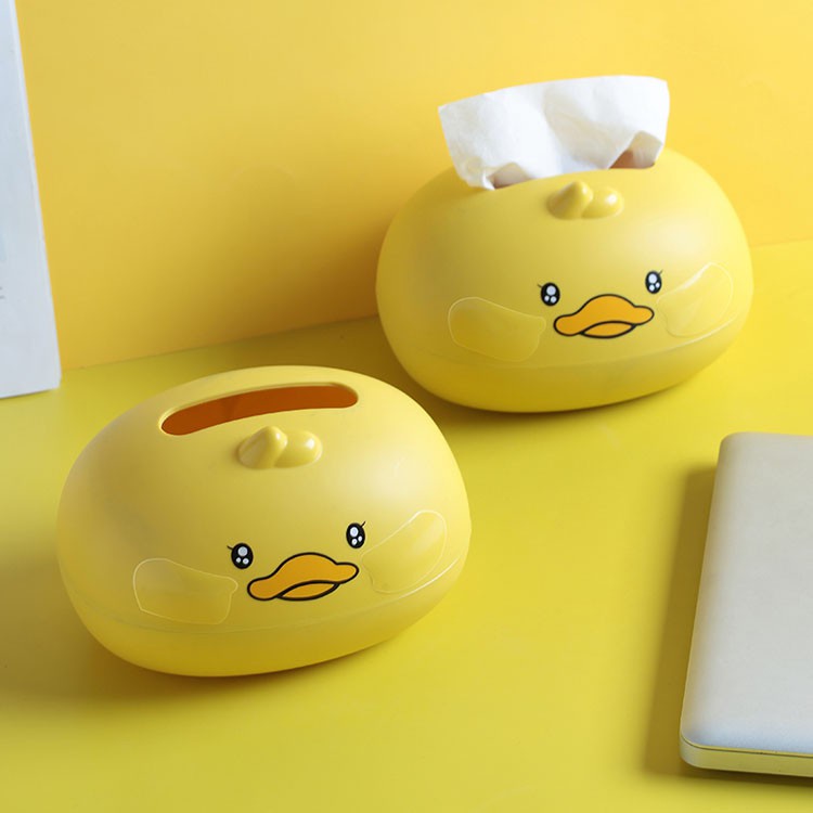 ~ PIYOSHI08 ~ Kotak Tissue Motif Bebek Tempat Penyimpanan Tisu Yellow Duck PR57