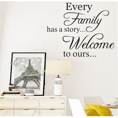 Wall Decal - Stiker Dinding &quot;EVERY FAMILY HAS A STORY...&quot;