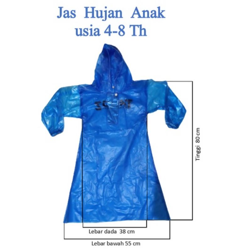 Jas hujan anak gamis TANOZ warna warni