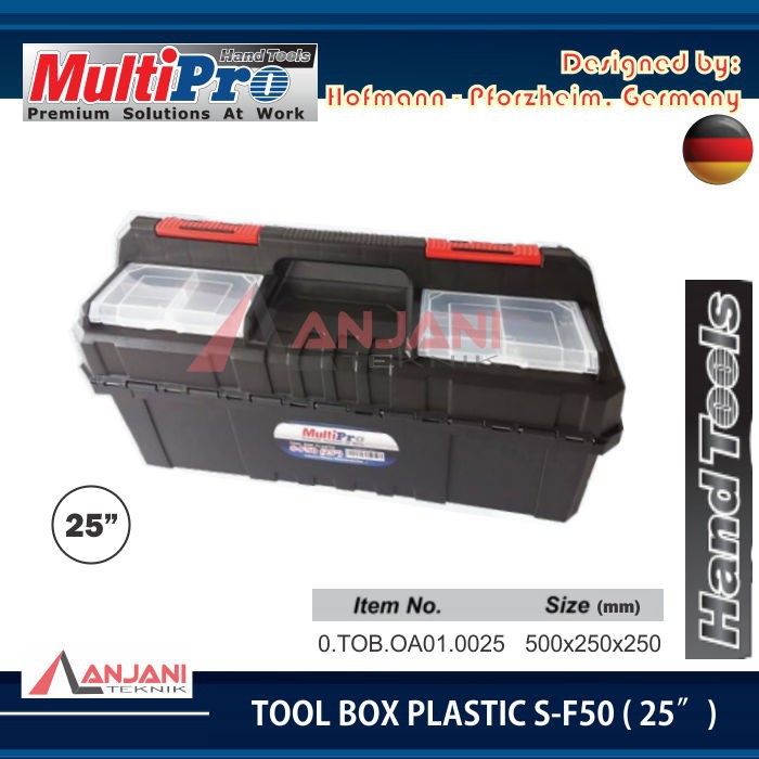 TOOL BOX PLASTIK 25 INCH MULTIPRO S-F50 TOOLBOX 2 SUSUN TRAY KOTAK PERKAKAS 25INCH