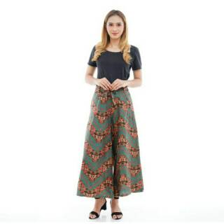 287 Celana  Kulot  Batik Katun Panjang Cewek Formal  Santai 