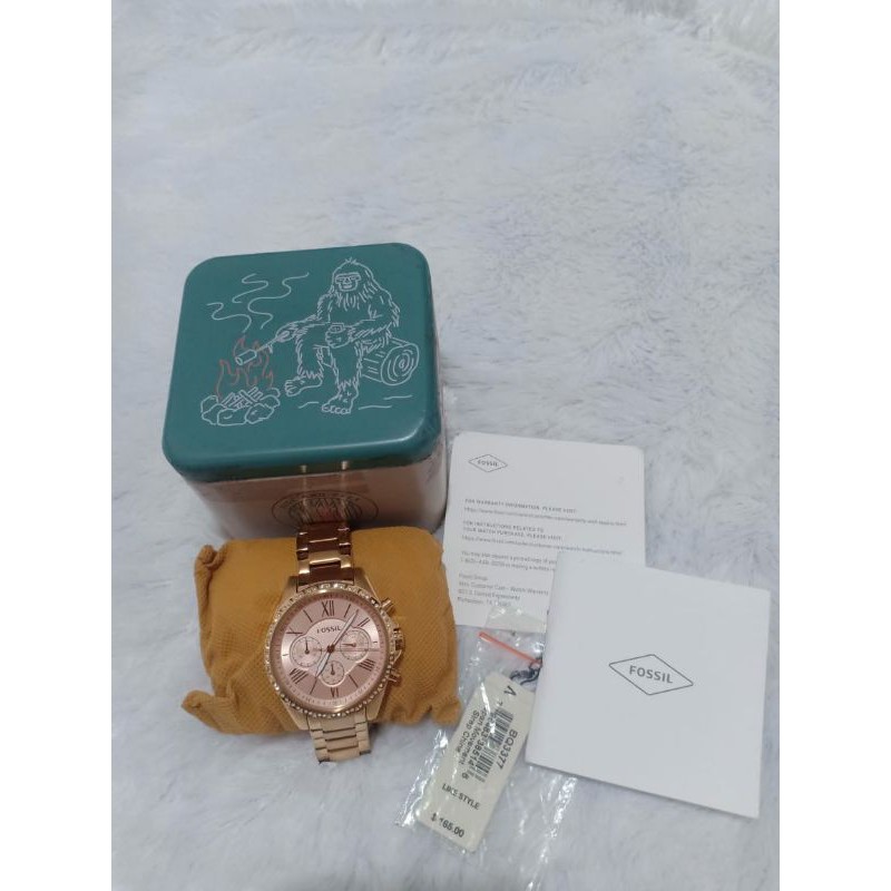 Preloved Jam Fossil BQ3377 (Rose Gold)