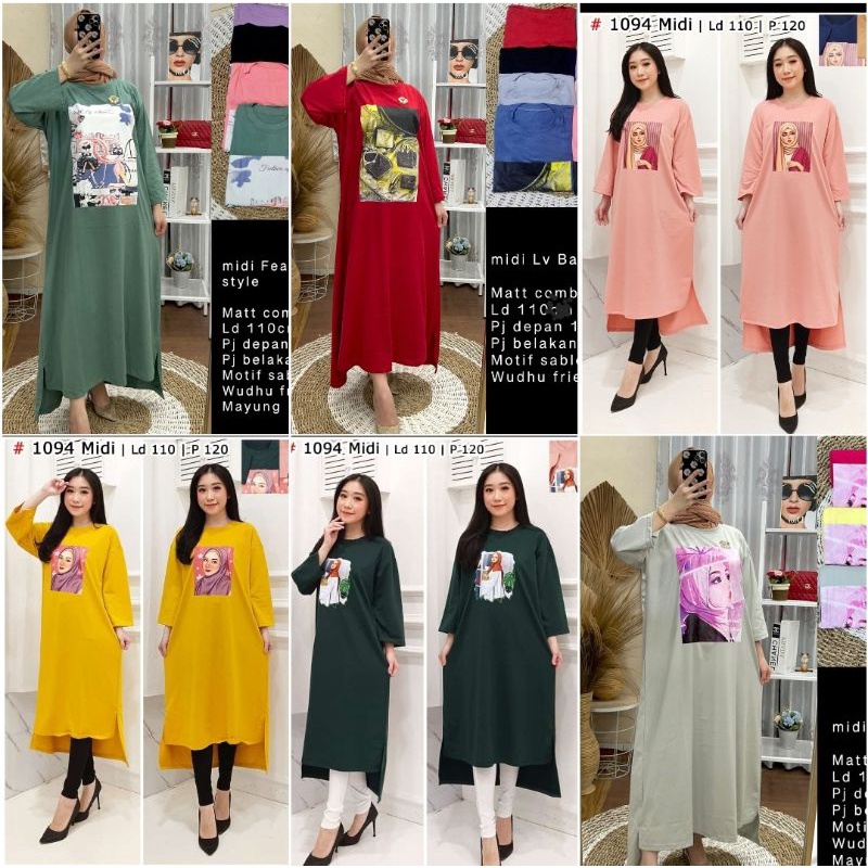 LONG TUNIK KAOS VIRAL /MIDI BEST SELLER