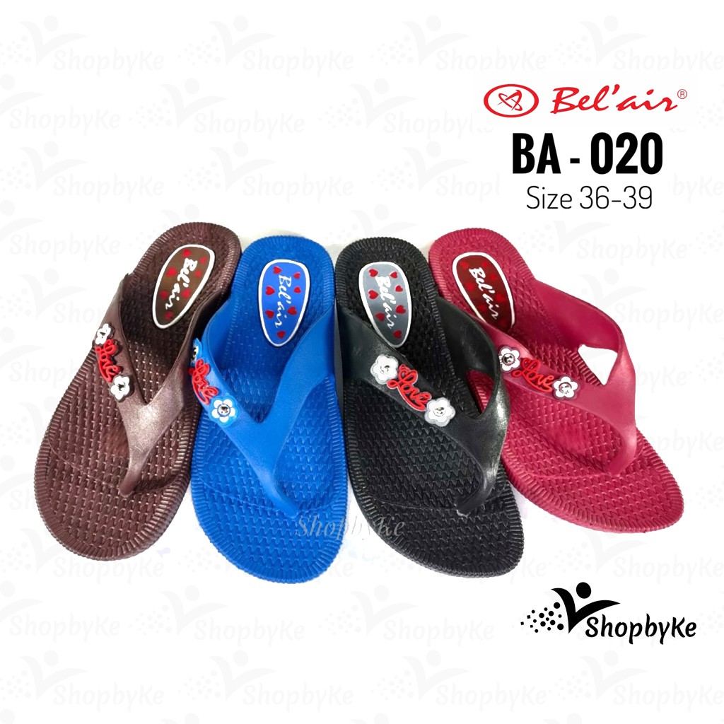 Sandal Japit Wanita Tipe BA-020 merk Bel Air Warna Hitam, Biru, Merah, Coklat Size 36-40