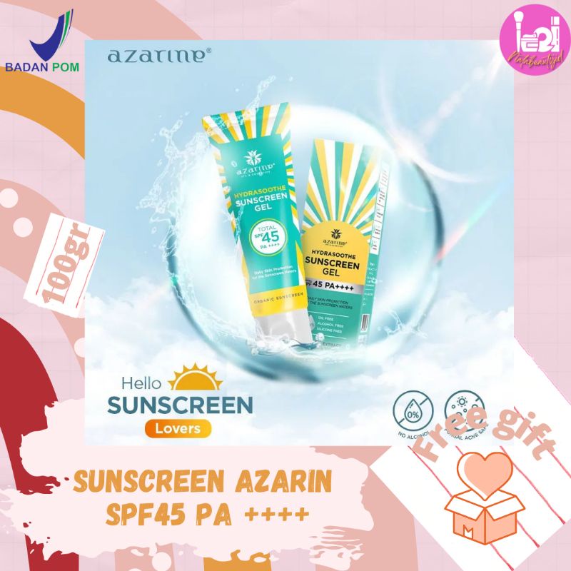 [Free Gift] Azarine Hydrasoothe Sunscreen Gel, Sunscreen Spray