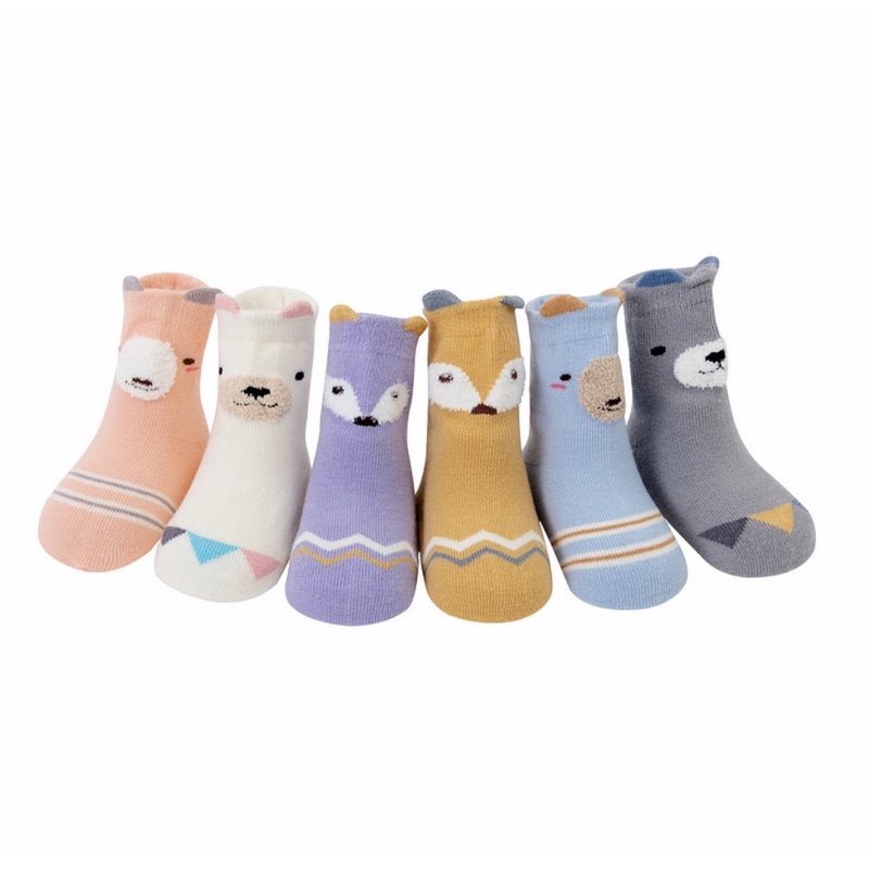 Kaos Kaki Bayi Import Antislip Model FOX or BEAR / Baby Cute Socks