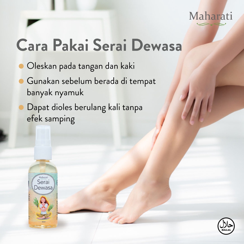 MAHARATI SERAI DEWASA ANTI NYAMUK ALAMI INDOOR &amp; OUTDOOR [ 250ML - 500ML ]