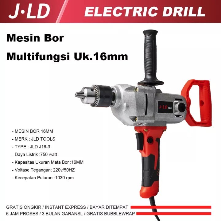 Mesin Bor JLD J16-3 16mm Bor Besi Bor Beton. High Rpm Promo