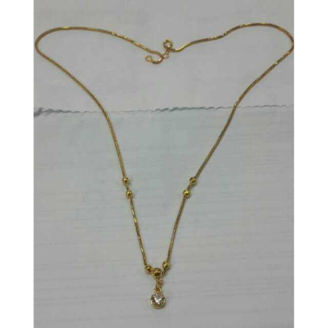 Kalung Bandul Permata lapis emas 24k