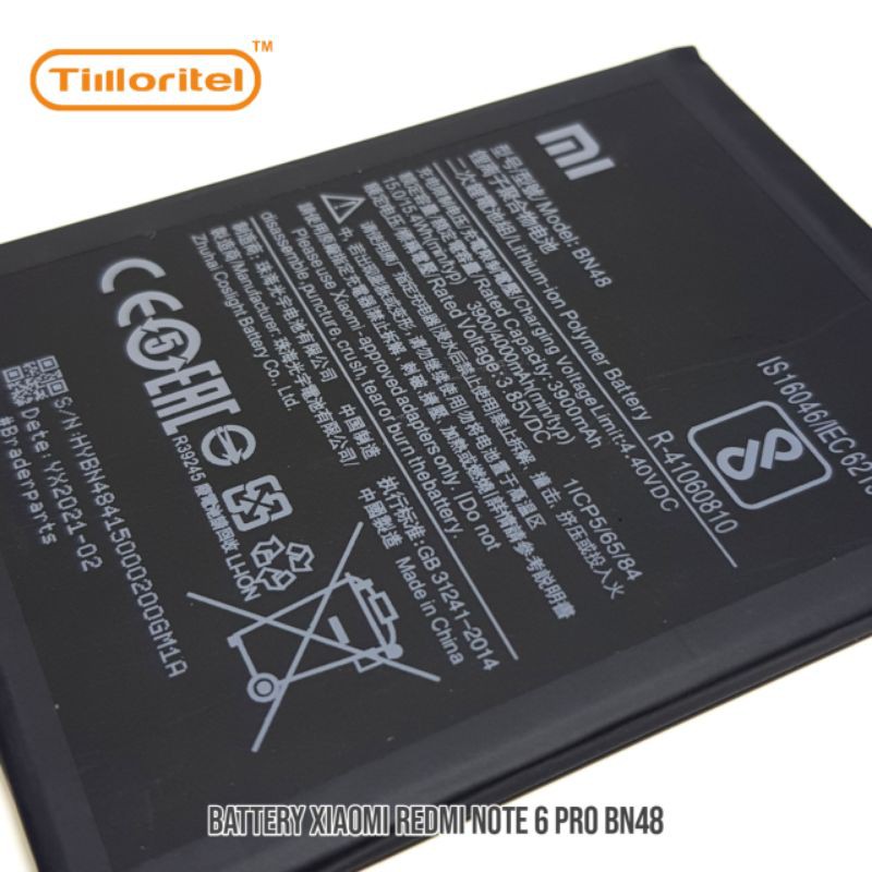 BATTERY XIAOMI REDMI NOTE 6 PRO  BN48