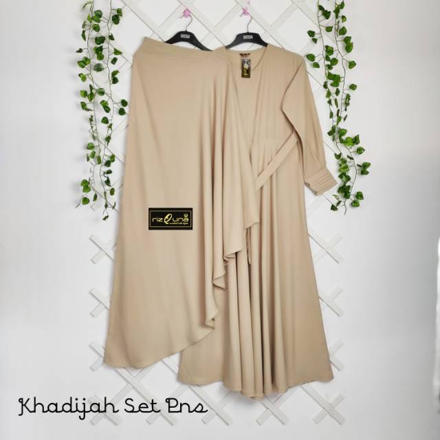 RIZQUNA GAMIS---Gamis Khadijah Set PNS size M, L dan Xl