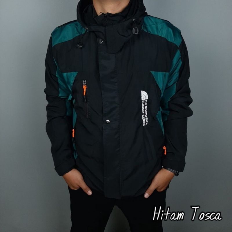 Jaket Tad Polos Murah / Jaket Gunung / Jaket Outdor Pria | Jaket Motor Harian | Jaket Couch-HITAM TOSCA DOWN