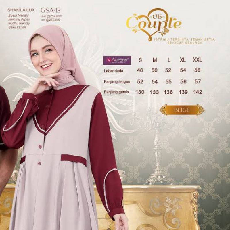 Aurany Couple Burgundy